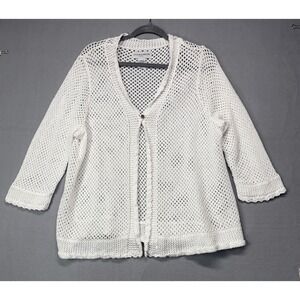 Knit Crochet Cardigan Coastal Cottagecore Boho Laced Up Grandmacore  Crochet Y2K
